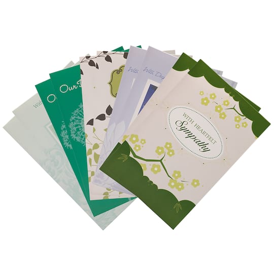 JAM Paper 4&#x22; x 6&#x22; Assorted Heartfelt Sympathy Cards &#x26; Envelopes, 10ct.